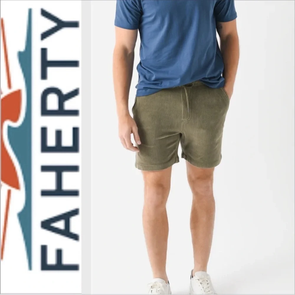 FAHERTY ($128.00) Essential Italian Knit Cord Short (6